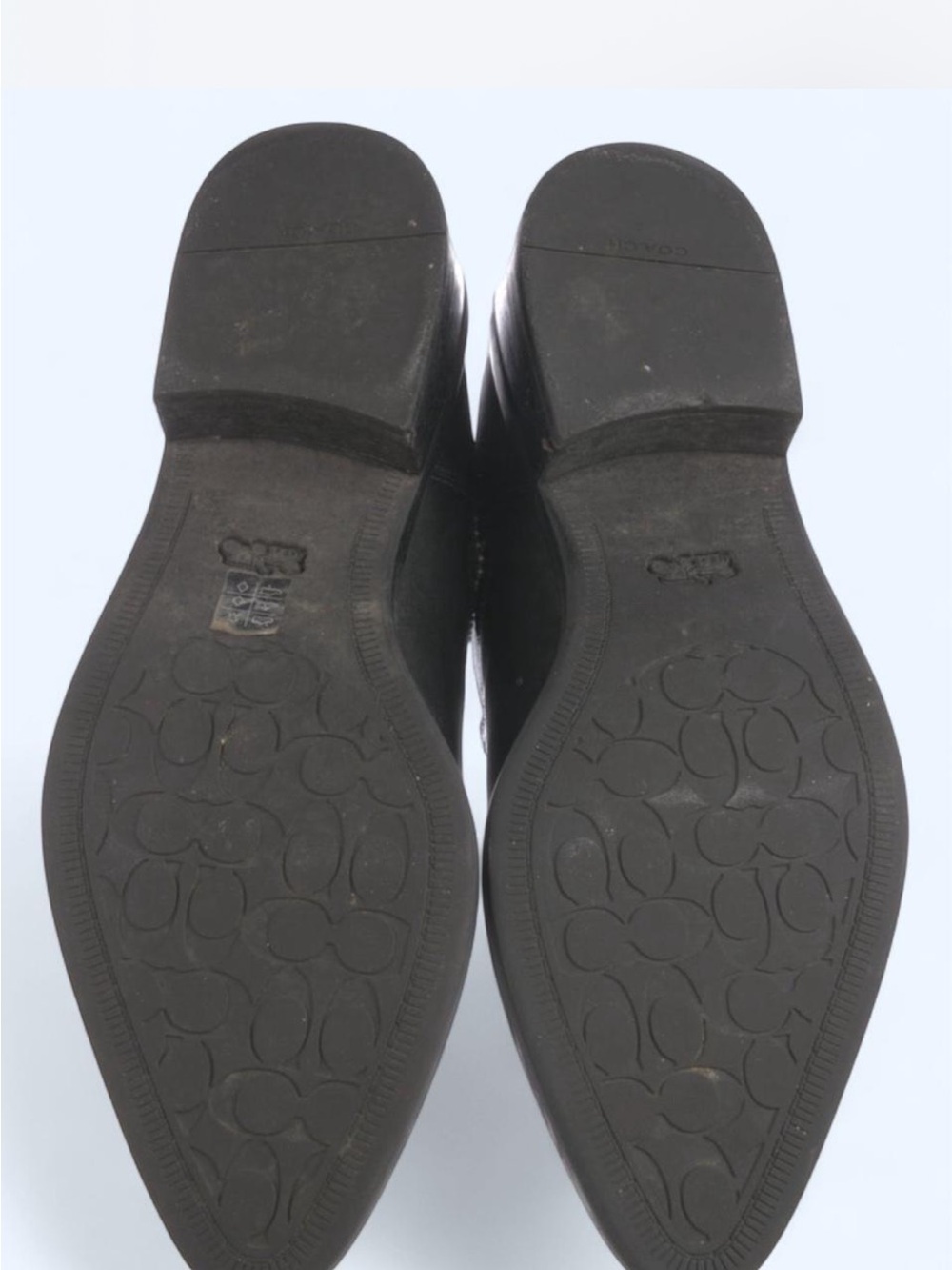 Coach Black Leather Studded Chelsea Ankle Boots - Picture 5 of 6